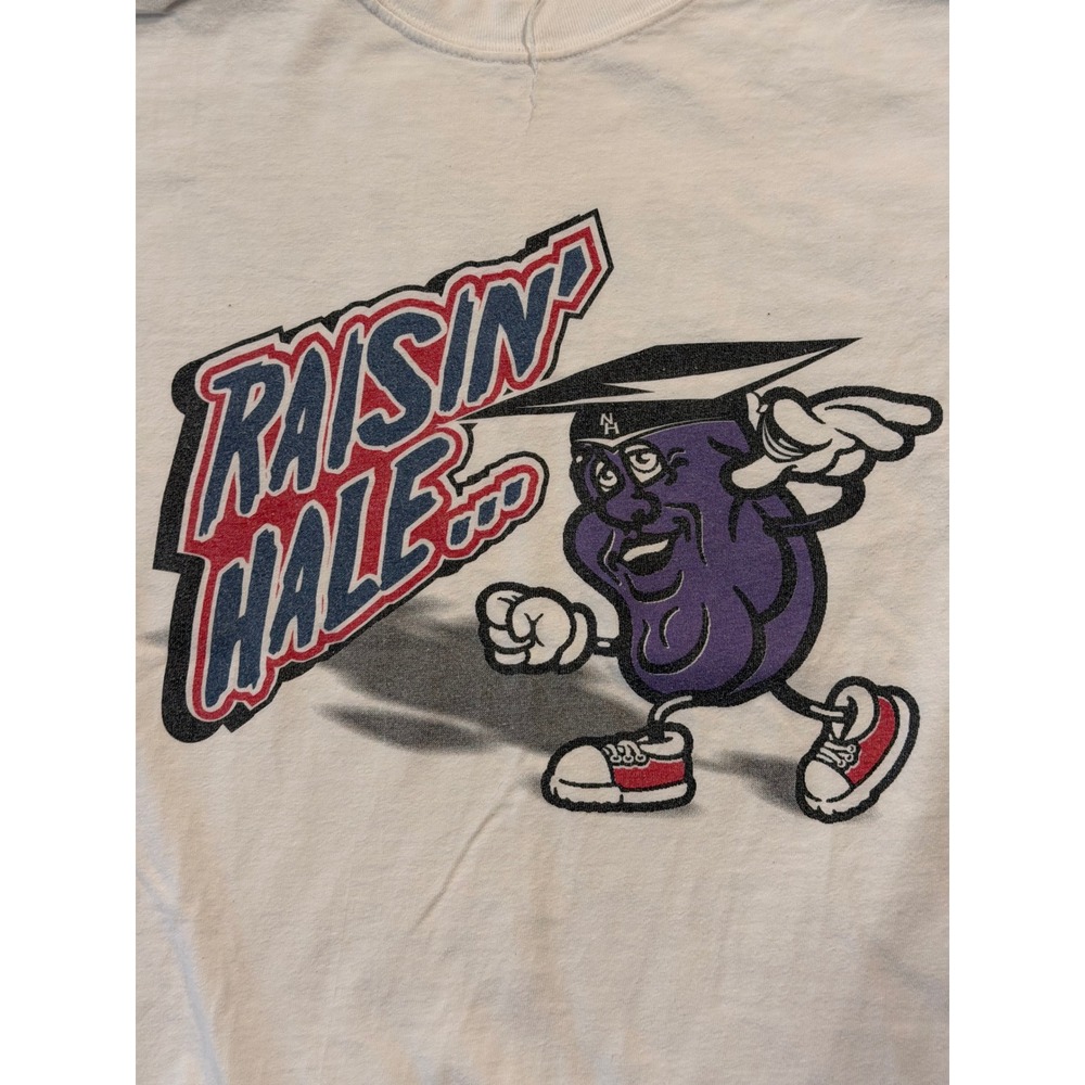 Vintage Hanes Beefy-T 2003 Grad Bash Raisin Hale Graphic T-Shirt White Small Men - Picture 3 of 8